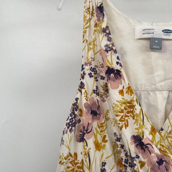 Old Navy Womens Maxi Sundress Sleeveless Multicolor Flora Medium Maternity - Picture 5 of 9